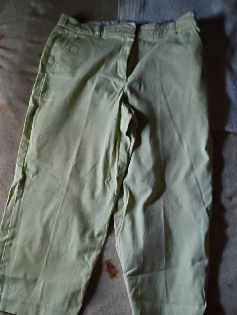 Women's Olive Green Casual Capris Pants